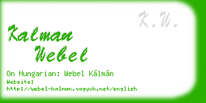 kalman webel business card